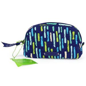 Vera Bradley Small Zip Cosmetic Case Plastic Lined Makeup Bag Katalina Showers